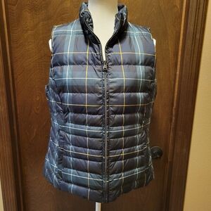 Talbots Plaid Puffer Vest NWT